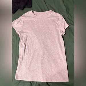 a new day Heathered Mauve Short Sleeve Crewneck Tee